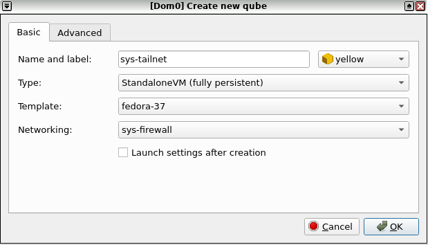 Creating sys-tailnet